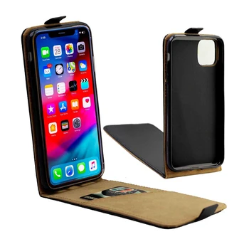 

Vertical Flip Case Genuine Up-Down Open Leather For SE 2020 11 pro Max XR XS Max SE 2 X 8 7 6 6S 5S Plus
