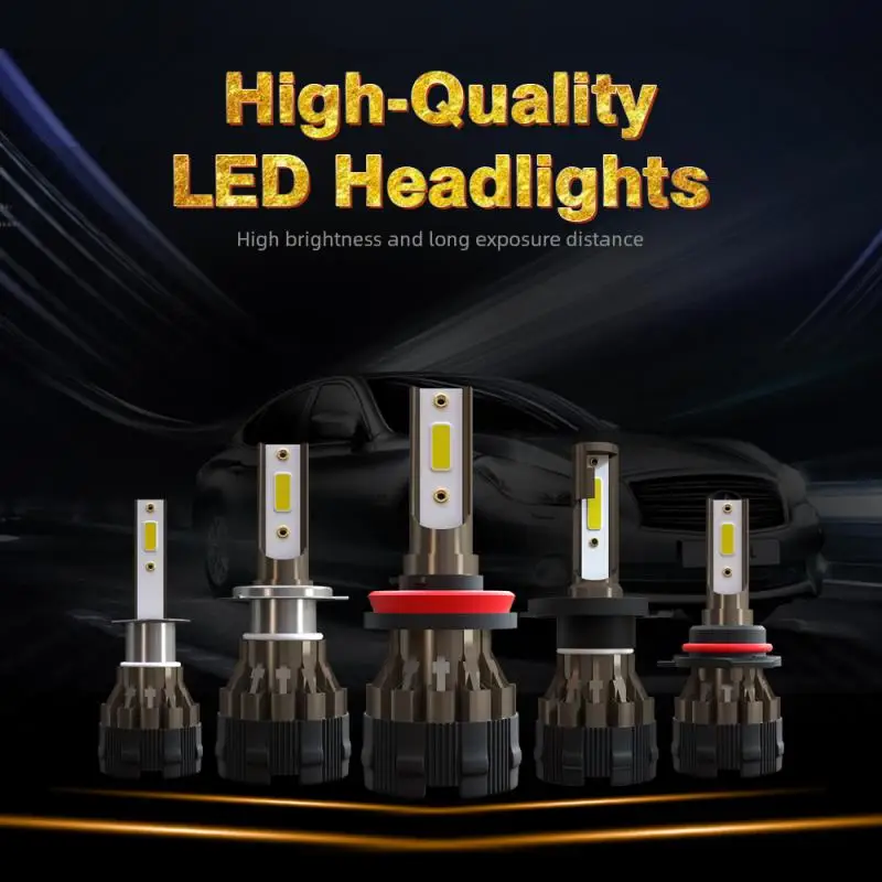 2 предмета H1/H4/H7/H11/9005/9006 K2-светодиодный высокое качество лампы авто фары стайлинга автомобилей 6000K светодиодный помощи при парковке автомобиля лампы для передних фар