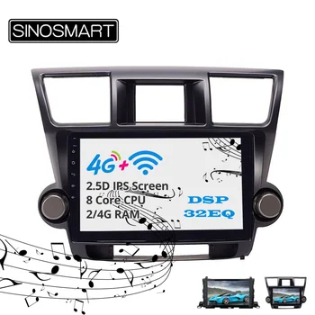 

Sinosmart Android 8.1 2Din IPS/QLED 2.5D screen car gps multimedia radio navigation player for Toyota Highlander 2009-2015