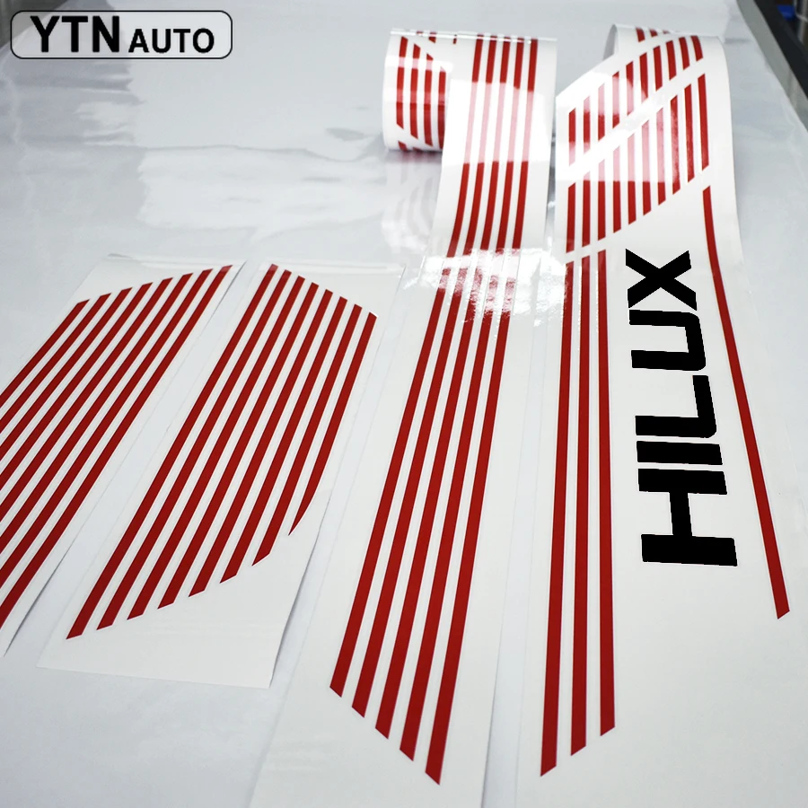 Автомобильная Наклейка для TOYOTA HILUX 2012 2013 2014 2015 2016 2017 2018 2 шт. гоночный Стайлинг