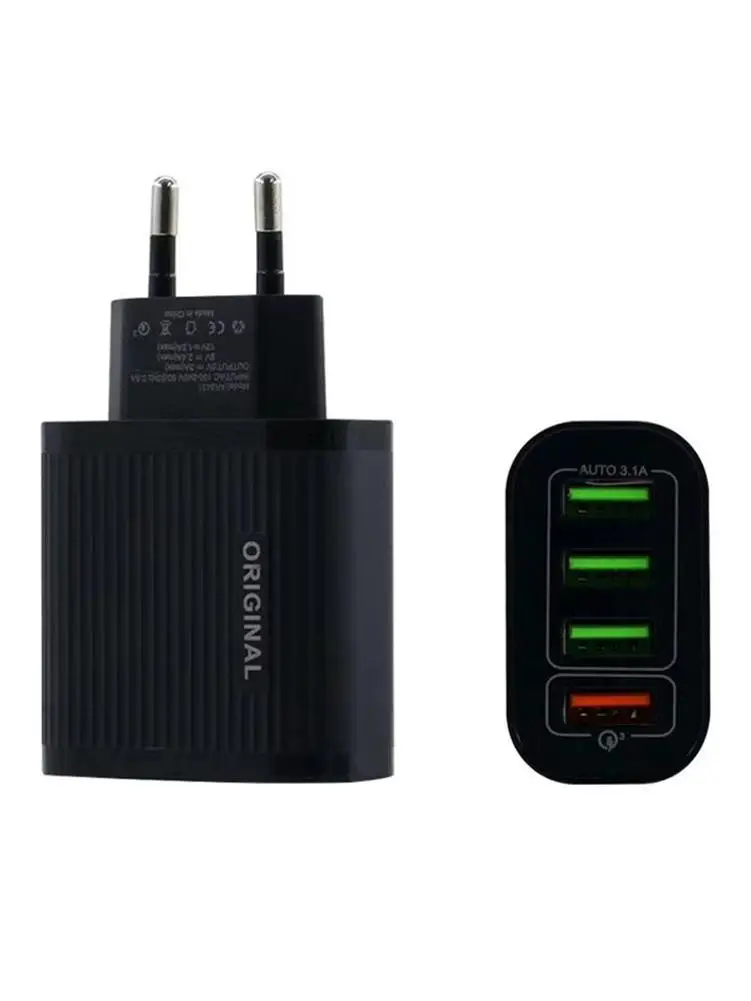 4 Ports USB Charger Quick Charge 3.0 QC3.0 Smart Fast 4 USB Wall Charger For Mobile Phone Quick Charging Adapter EU/US Plug