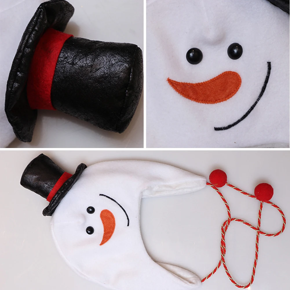 Унисекс, Рождественская шапка, милая шляпа оленя, плюшевая Красная белая шапка Санта Клауса, шапки с изображением снеговика, шапка для рождественской вечеринки