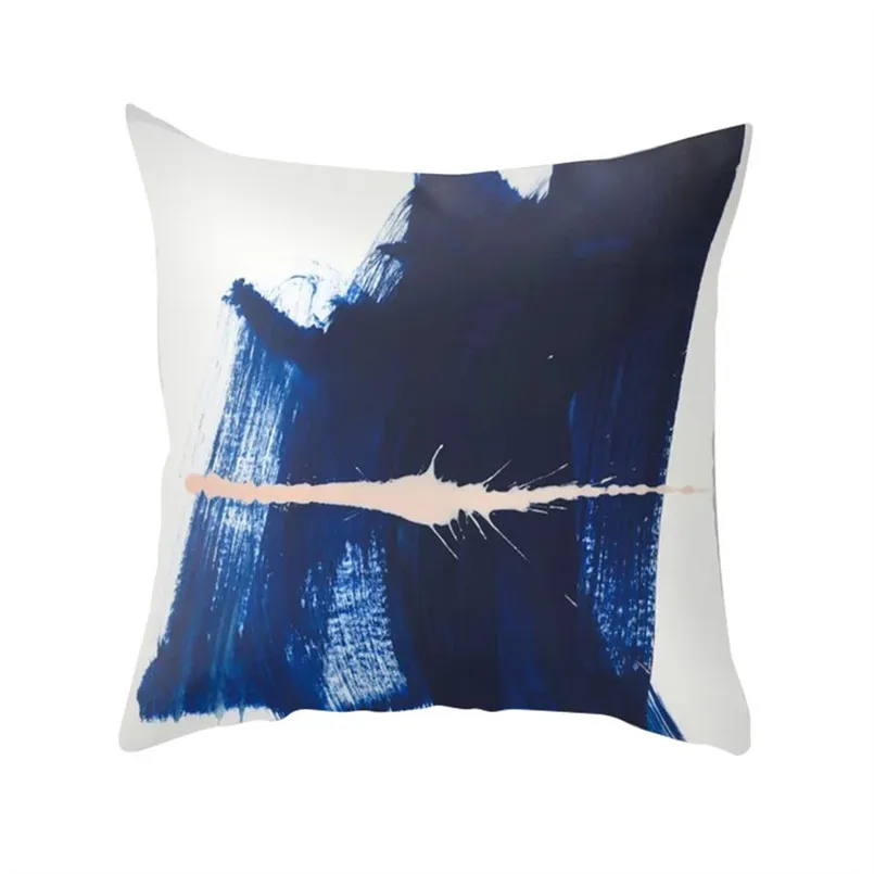 Oil painting hug pillowcase abstract geometric oil painting series ultra-short pillowcase breathable soft pillow naruto 30S17 (4)