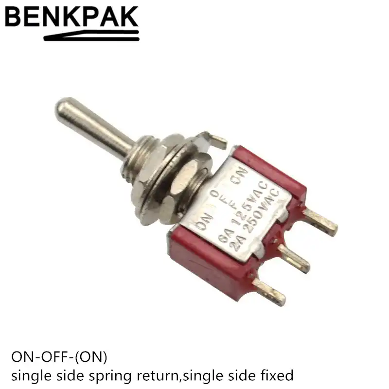2pcs 6mm Mini Toggle Switch On Off On 3 Position 3 Pins