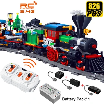 

Technic Winter Holiday Christmas Train Station with Remote Control Building Blocks Compatible Lepined DIY Bricks Toy