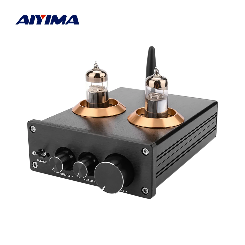 AIYIMA Bluetooth 5 0 Hi Fi 6J5 ламповый усилитель NE5532 усилительная Tone плата тройная