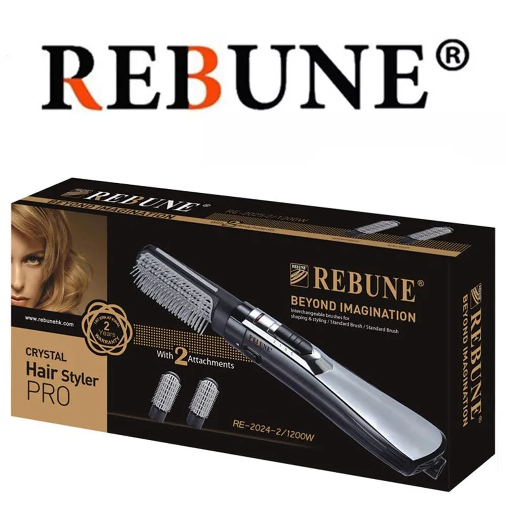 REBUNE 1200 Вт RE-2024-2 электрическая расческа для волос с быстрым нагревом стайлер 2