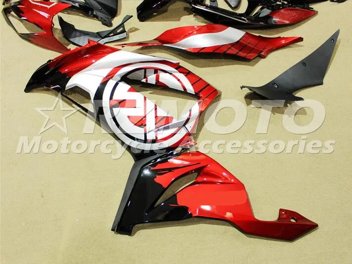 ABS полный обтекатель комплект подходит для Kawasaki ZX6R 2013 Обтекатели ZX-6R Ninja 636 599 красный серебристый черный
