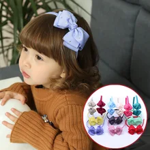 80303 повязка для волос с бантом, стиль, Европейский и американский стиль, Детская повязка на голову, 12 Sylvie, стразы, клеевой обруч