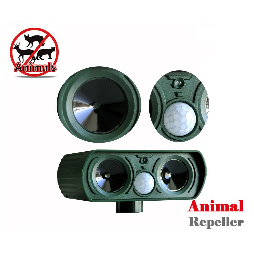 Electronic Ultrasonic Cat Repeller RC-510 Outdoor Insect Animal Garden Dogs Solar Power Repeller 0.5W 0.12A Announciator Yard