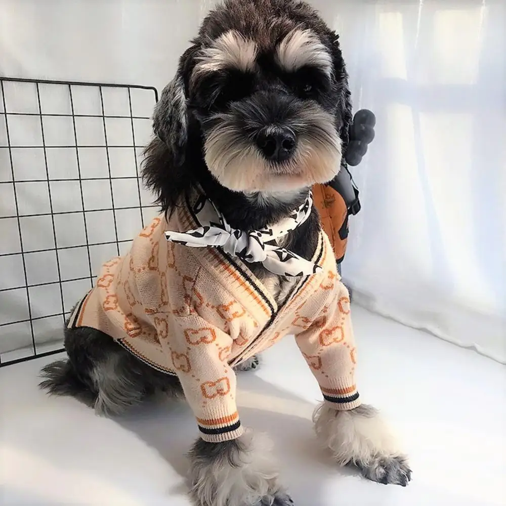 Новая зимняя одежда для собак Одежда для маленьких собак свитер Одежда для кошек Шнауцер бульдог одежда, товары для домашних животных