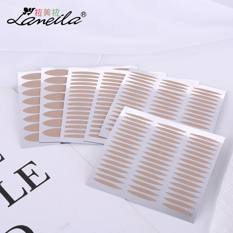 Seemless Waterproof And Sweatproof Lace Double Eyelid Stickers Flesh Color Skin Beauty Eye Pad 48PCS/BOX A881