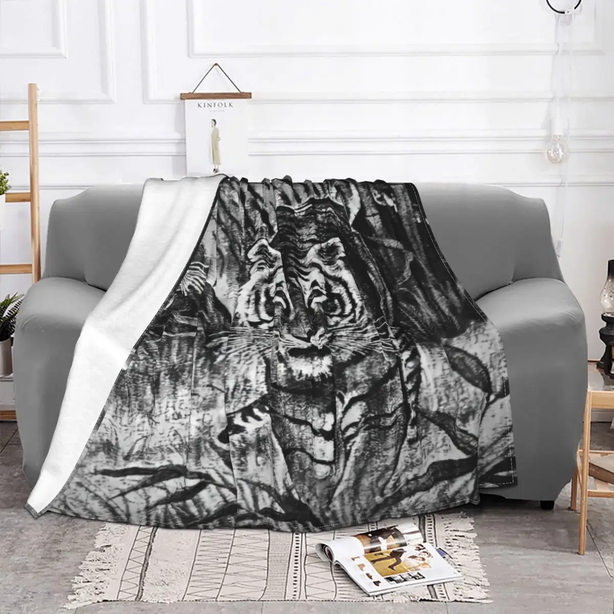 Cobija De Tigre Mexican Blanket Tiger Meme Duvet Cover