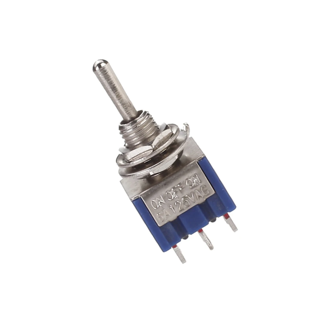 On-Off-On 3-Way Mini Toggle Switch 6 Pin 6A 125VAC Musical Instrument Part