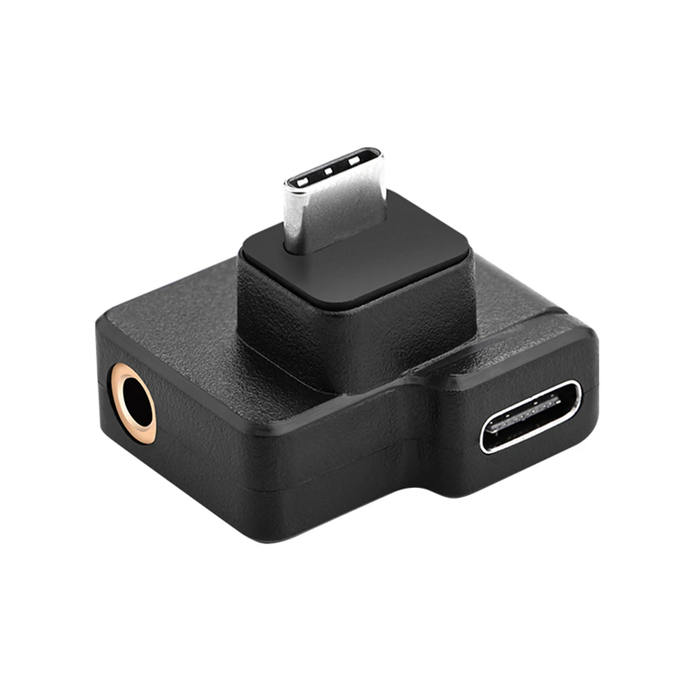 Аудиоадаптеры ALLOYSEED USB Type-C для микрофона DJI OSMO ACTION классические цвета простой