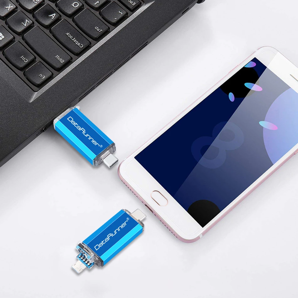 DataRunner USB флэш-накопитель 3 в 1 USB3.0& type-C& Micro USB OTG флеш-накопитель 16 ГБ 32 ГБ 64 Гб 128 ГБ 256 ГБ Флешка USB карта памяти