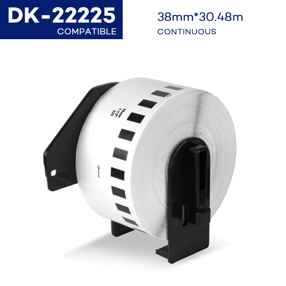 38 мм * 30 48 м белый DK22225 совместимый непрерывный термальный бумажный DK-22225 DK 22225 для