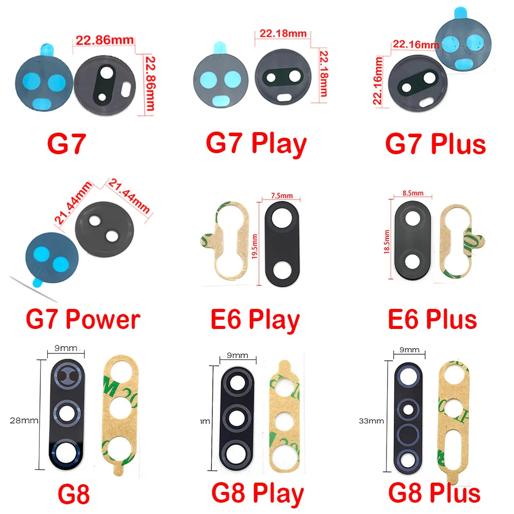 Стеклянный объектив задней камеры для Motorola Moto E4 G4 G5 G5s G6 G7 Power E6 G8 E7 Plus Play One Hyper Fusion с
