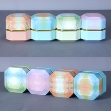 Мини жестяная коробка для хранения чая кофе конфет Алмазная форма металлический чехол для свадьбы