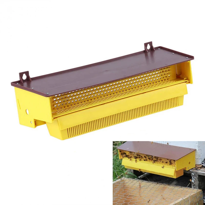 

Removable Ventilated Pollen Tray Pollen Collector Beekeeping Supplies Tool Plastic Pollen Trap Yellow with Removable Pollen Trap