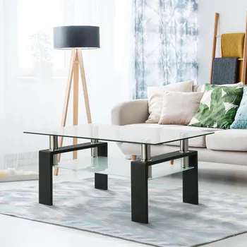 

Glass Coffee Table Modern Simple Sofa Side Table for Living Room Home Furniture