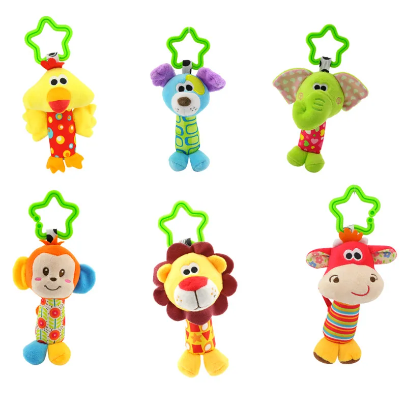 Baby Stroller Plush Toys Plush Bed Hanging Toys Stroller for Dolls Mobile Toy to Crib Rustle Rattle Toys Educational Toys 0-12