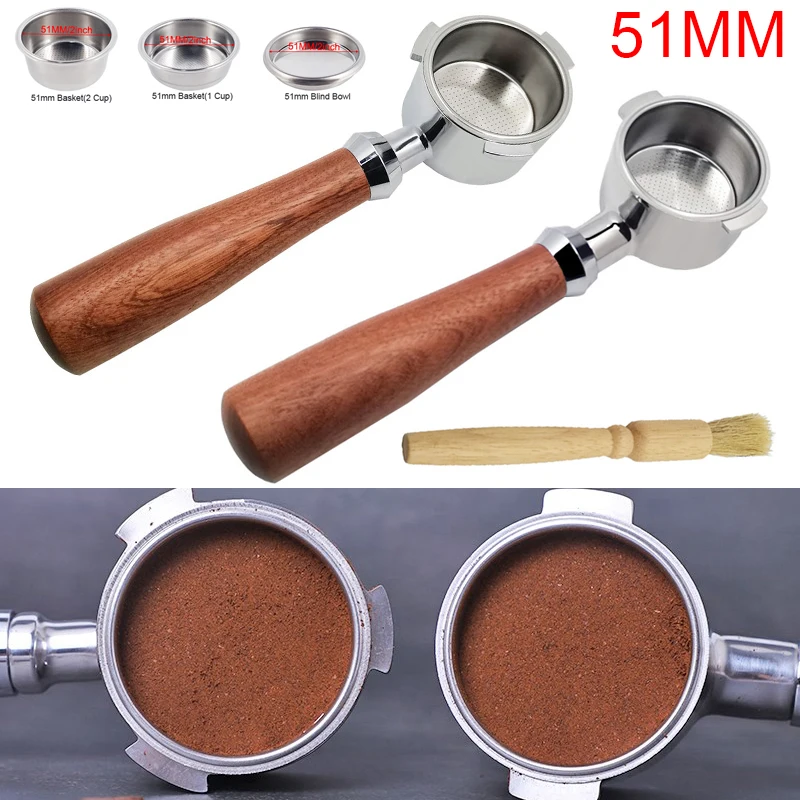 51mm Coffee Portafilter Bottomless Filter Basket Replacement for Espresso  Machine Accessories Barista Tool Coffeeware - AliExpress