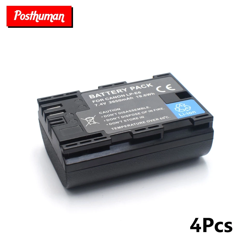 LP-E6 литий-полимерного аккумулятора для камеры Canon 7 4 V 2650mAh SLR EOS 5D Mark II III |