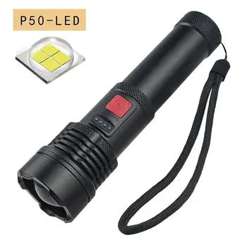 

XHP50 Usb Charging Flashlight Power Display Torch for Outdoor Fishing