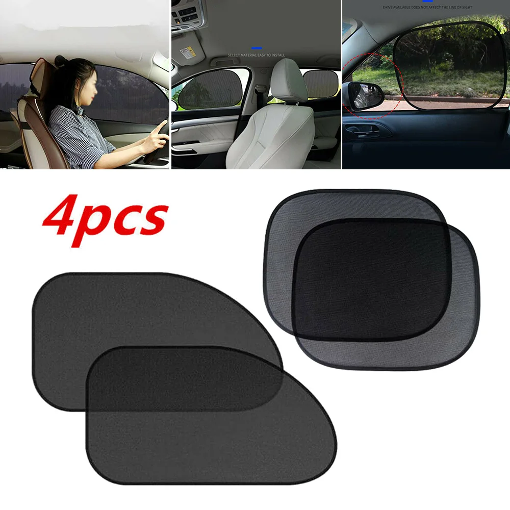 

4pcs/Set Auto Car Side Window Sunshade Sun Shade Cover Visor UV Shield Block Protect Summer Car Styling Accessories