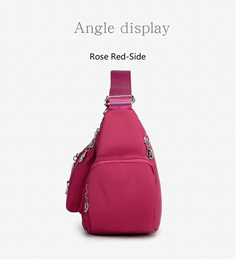 2021 Fashion Women Shoulder Messenger Bag Nylon Oxford Lightweight Waterproof Zipper Package Large Capacity Travel Crossbody Bag