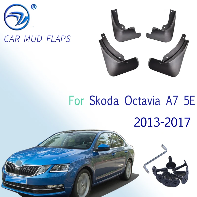 Набор литых автомобильных брызговиков для Skoda Octavia A7 5E 2013 2017 брызговики