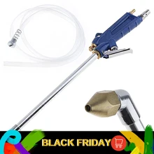 16 дюймов пневматический чистящий пистолет с 5x8 мм Гибкая Трубка и пресс-переключатель для мойки машинного масла