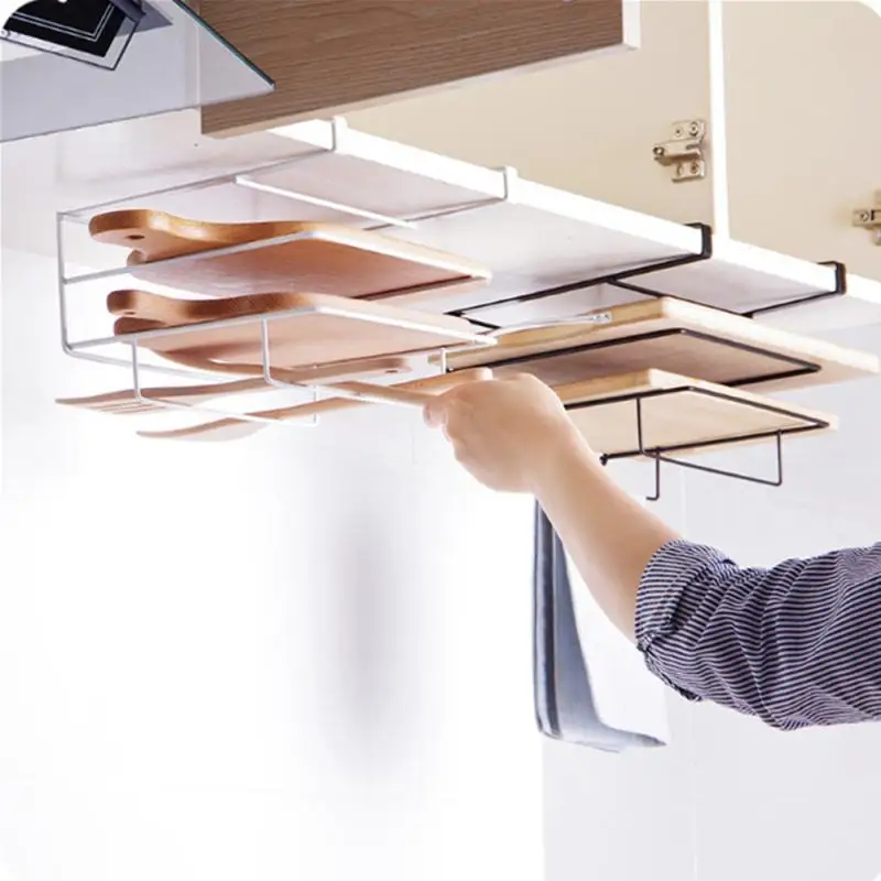 

Towel Racks Kitchen Bathroom Towel Rack Chopping Board Hanging Holder Organizer Kitchen Cabinet Hanger Bathroom Storage Rack