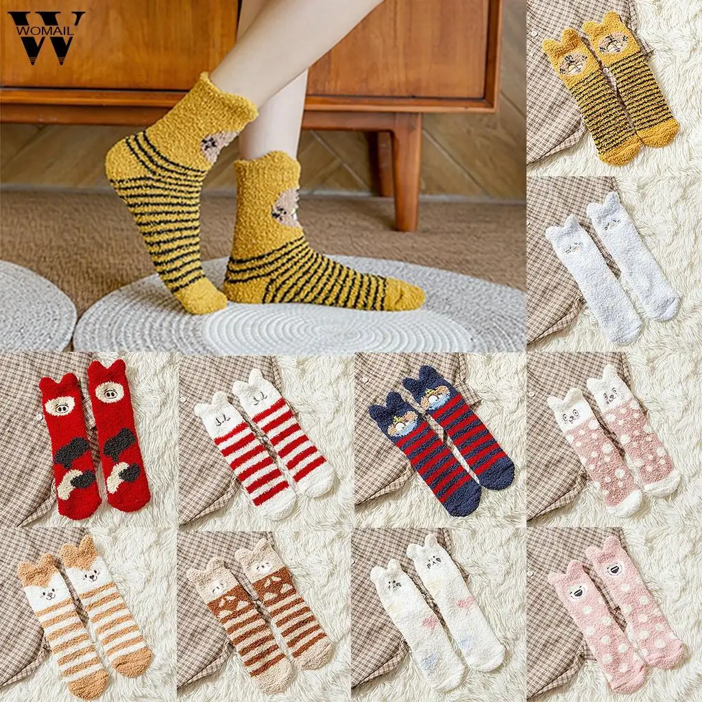 Новинка; 1 пара женских милых носков с вышивкой; модные мягкие повседневные носки; свободный размер; женские удобные домашние носки