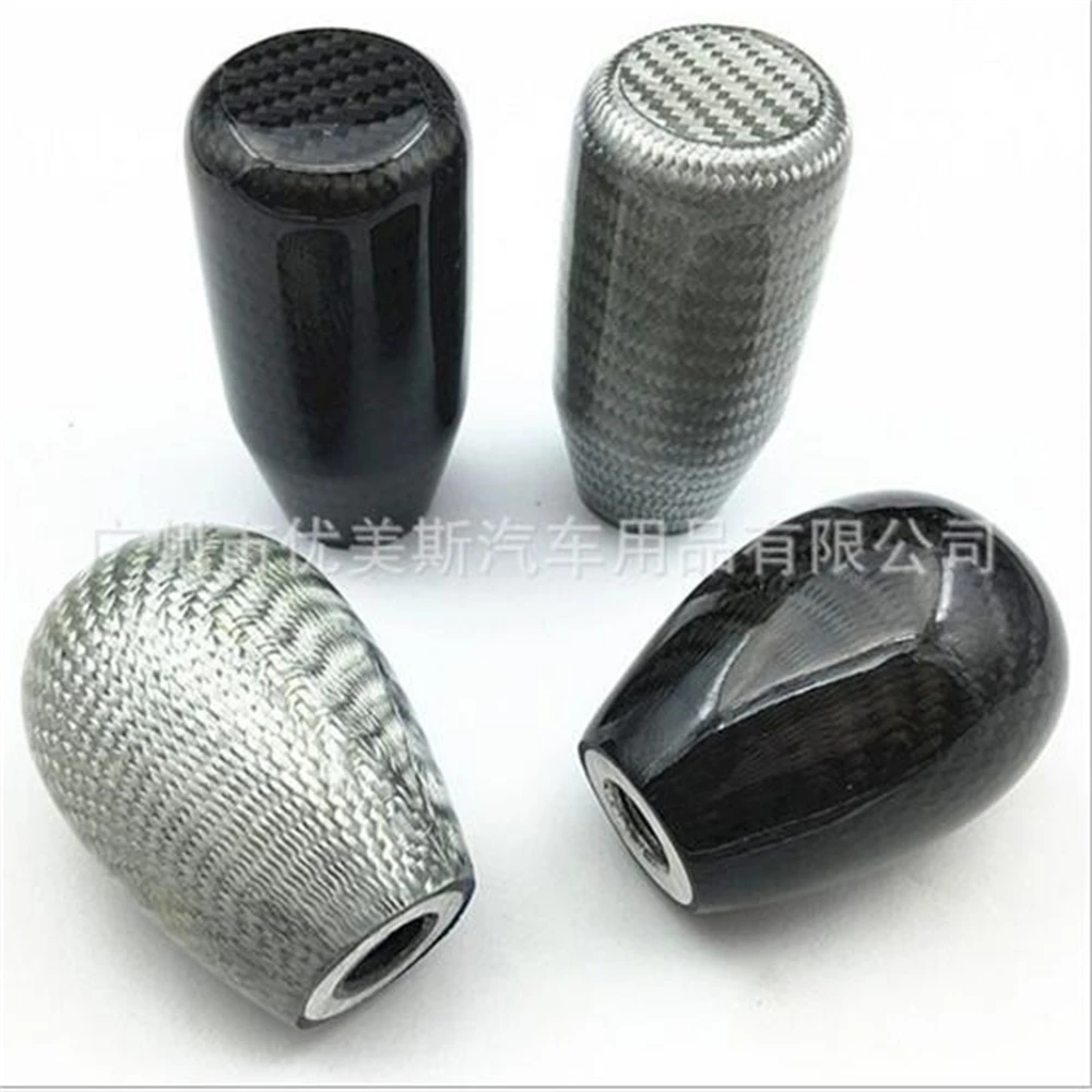 

Car Carbon Fiber Auto Truck Gear Shift Knob Shifter Lever AT MT Fit For Honda Toyota Nissan Mitsubishi Ford Chevrolet Subaru