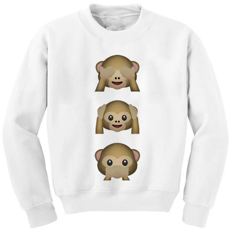 Новинка года; модные весенние повседневные топы с героями мультфильмов; Kawaii; милый 3D свитшот для женщин; толстовка с Обезьянами; 3 цвета - Цвет: 4