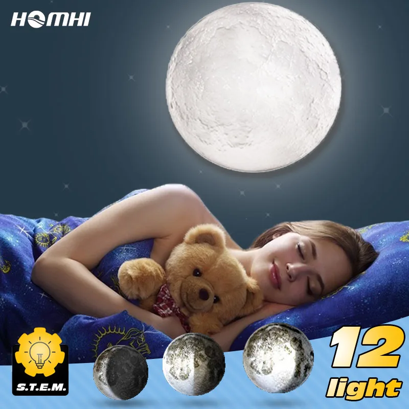 Moon светильник Настенные светильники для Спальня Wall Art Deco детской комнаты детский