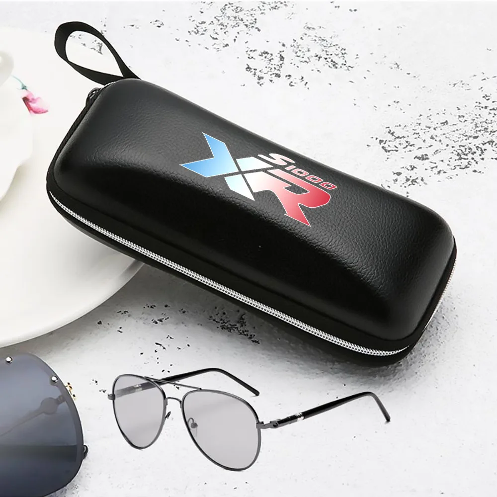 For BMW S1000XR S1000 XR S 1000 XR 2015 2016 2017 2018 2019    Black leather printing logo glasses Case sunglasses Case Box