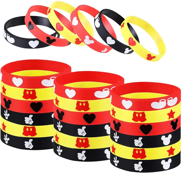 Mickey Mouse Theme Image Party Balloons Decoration Birthday Background Decor Baby Shower Supplies Children Party Supplies 8pcs bracelet