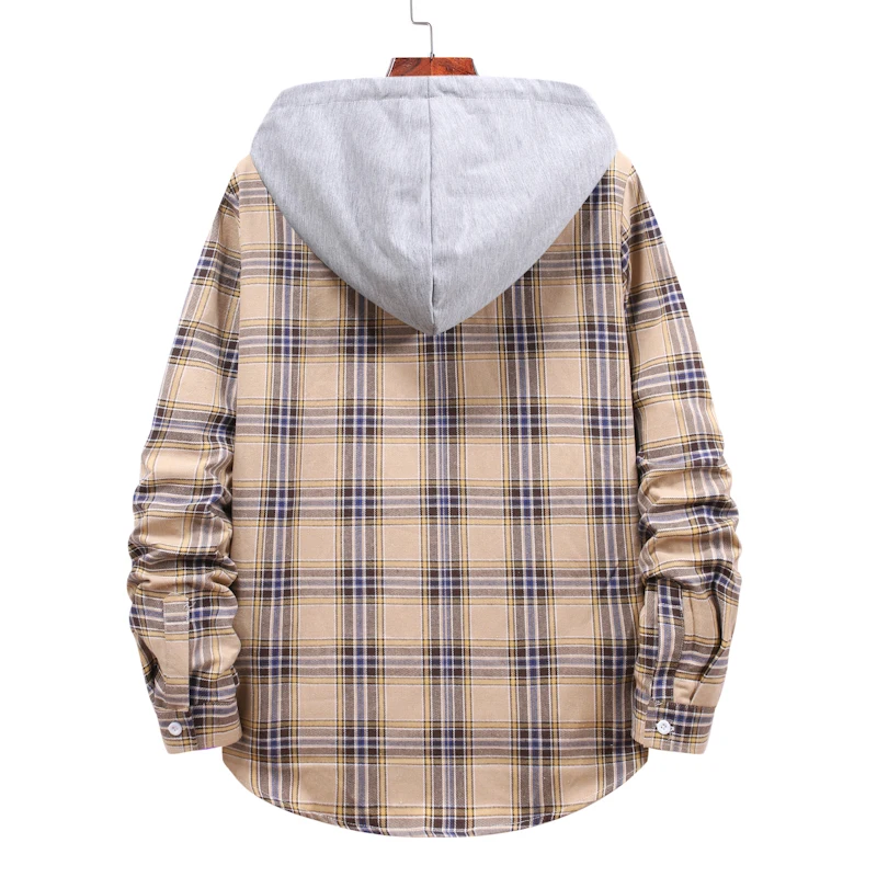 【KOOLOSET】Mont hooded checkered shirt Amazon.com: ZITY Men's Flannel Hoodie Shirts Casual Button