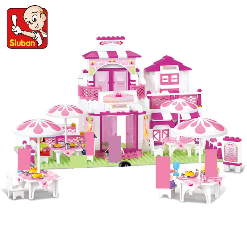 

306pcs Friends Romantic Restaurant Castle Model Building Blocks Sets Figures DIY Bricks Toys for Girls Christmas Gifts