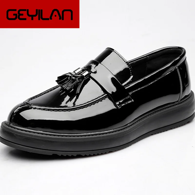 

Black Brogues Mens Business Shoes Casual Men Brogue Shoes Tassels Fashion Brand Male Footwear A1121
