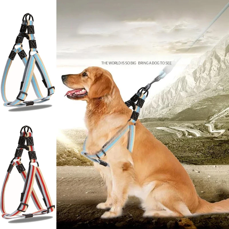 

Dog Harness Adjustable Dog Leash Vest Outdoor Pet Running Walking Leads Harnesses for Small Medium Large Dogs Training Supplies