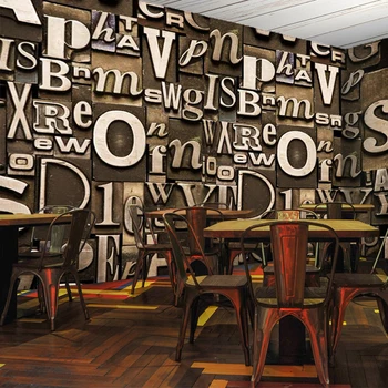 

[Self-Adhesive] 3D Letter Wall 500 Wall Paper mural Wall Print Decal Wall Murals