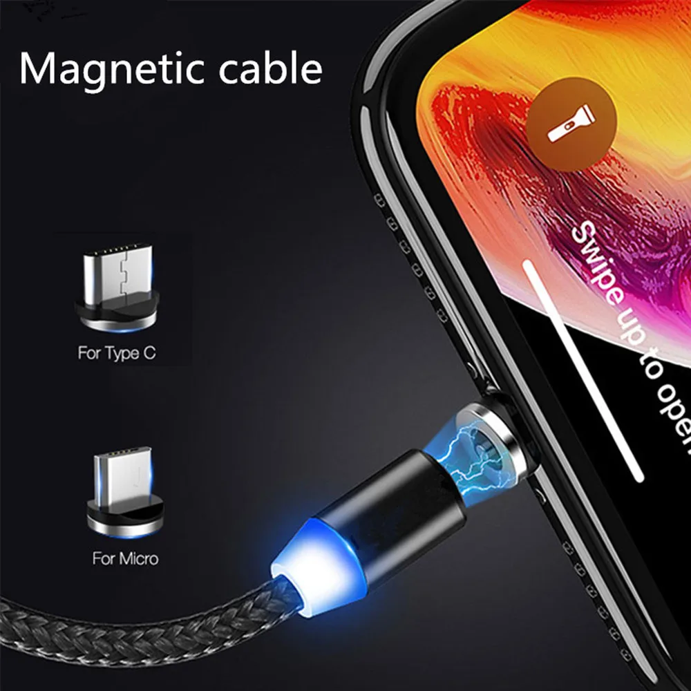 Магнитный Micro USB кабель для samsung J6 J4 Plus J2 Grand prime pro G530 Android мобильный телефон Быстрый тип C СВЕТОДИОДНЫЙ Магнитный зарядное устройство