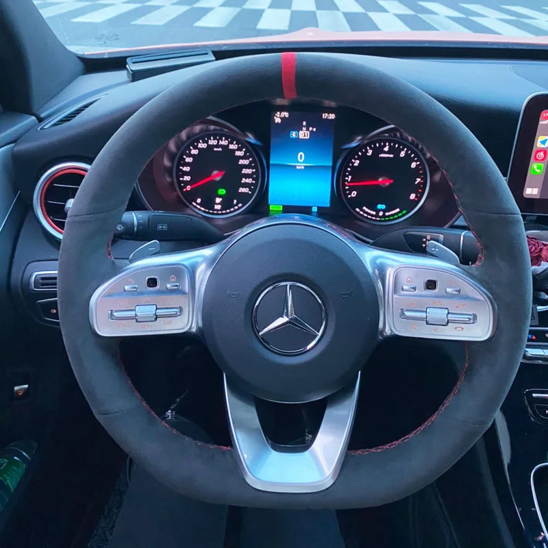 Кожаный чехол сделай сам на руль для ручного шитья подходит Mercedes Benz A Class W177 2018 2019 B