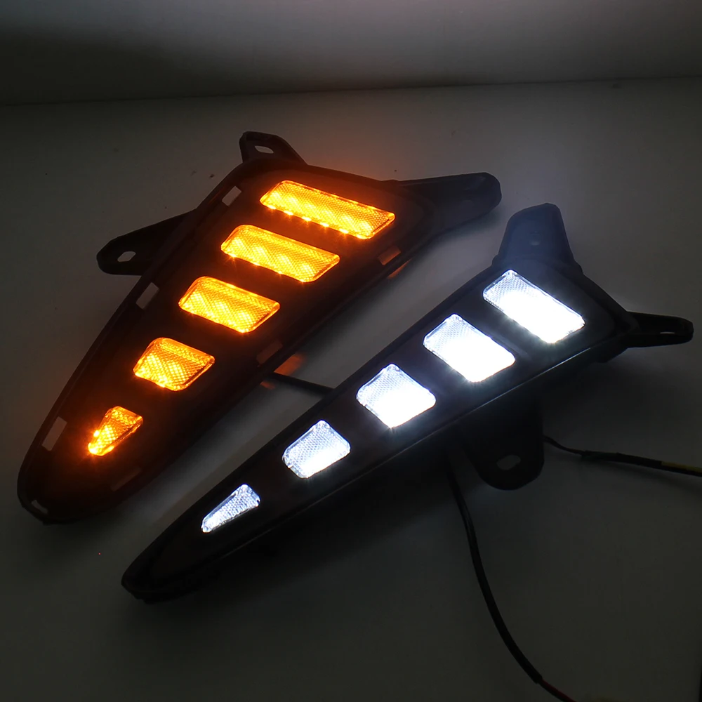 2pcs White/Yellow DRL Light for Toyota CHR C-HR Daytime Running Lights Led Day Light New Car Accessories
