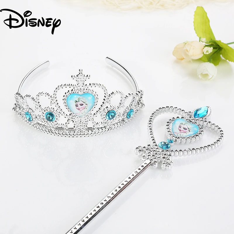 

Elsa Princess Children's Toys Birthday Gift Party Crown Frozen 2 Baby Magic Stick Headband Cosplay Sofia Girls Hair Accessories