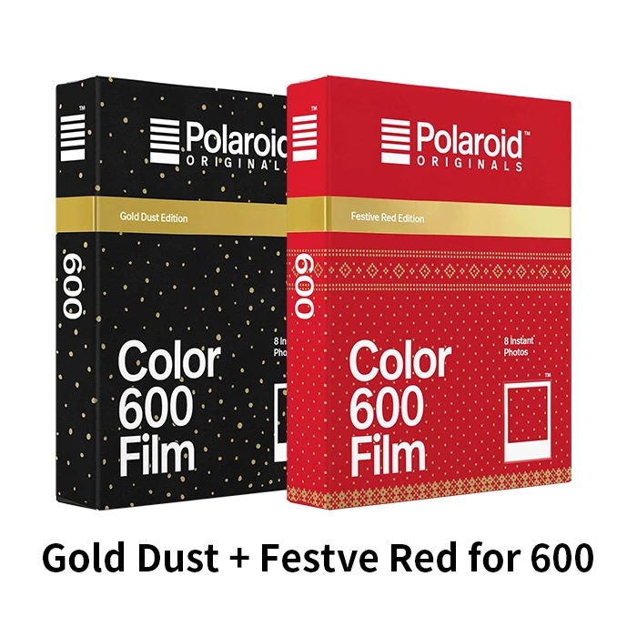 Пленка Polaroid Originals Instant 600 цвет черно-белый для камеры Onestep2 Instax SLR680 636 637 640 650 660 Автофокус невозможен - Цвет: GoldDustFestveRed
